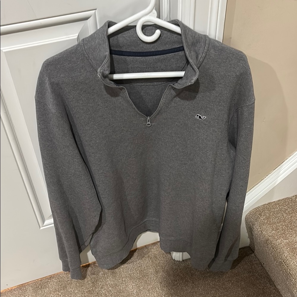Vineyard Vines Men’s Gray Quarter-Zip Sweater